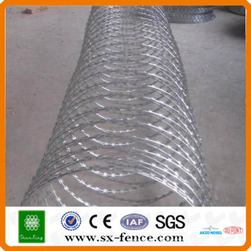 200g/m2 High Hot Dipped Galvanized Concertina Razor Barb Wire Manufacturer